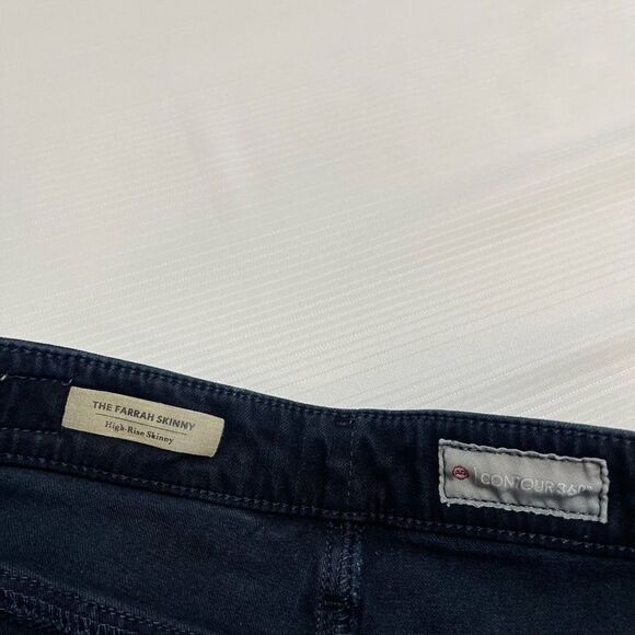 Adriano Goldschmied The Farrah Skinny High Rise Dark Blue Wash Denim Jeans Sz 28 - Picture 6 of 9